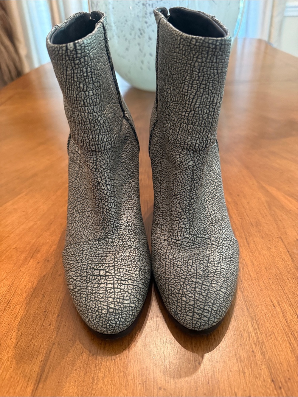 Rag & Bone Textured Gray Women's Ankle Boots - Fashion Heel